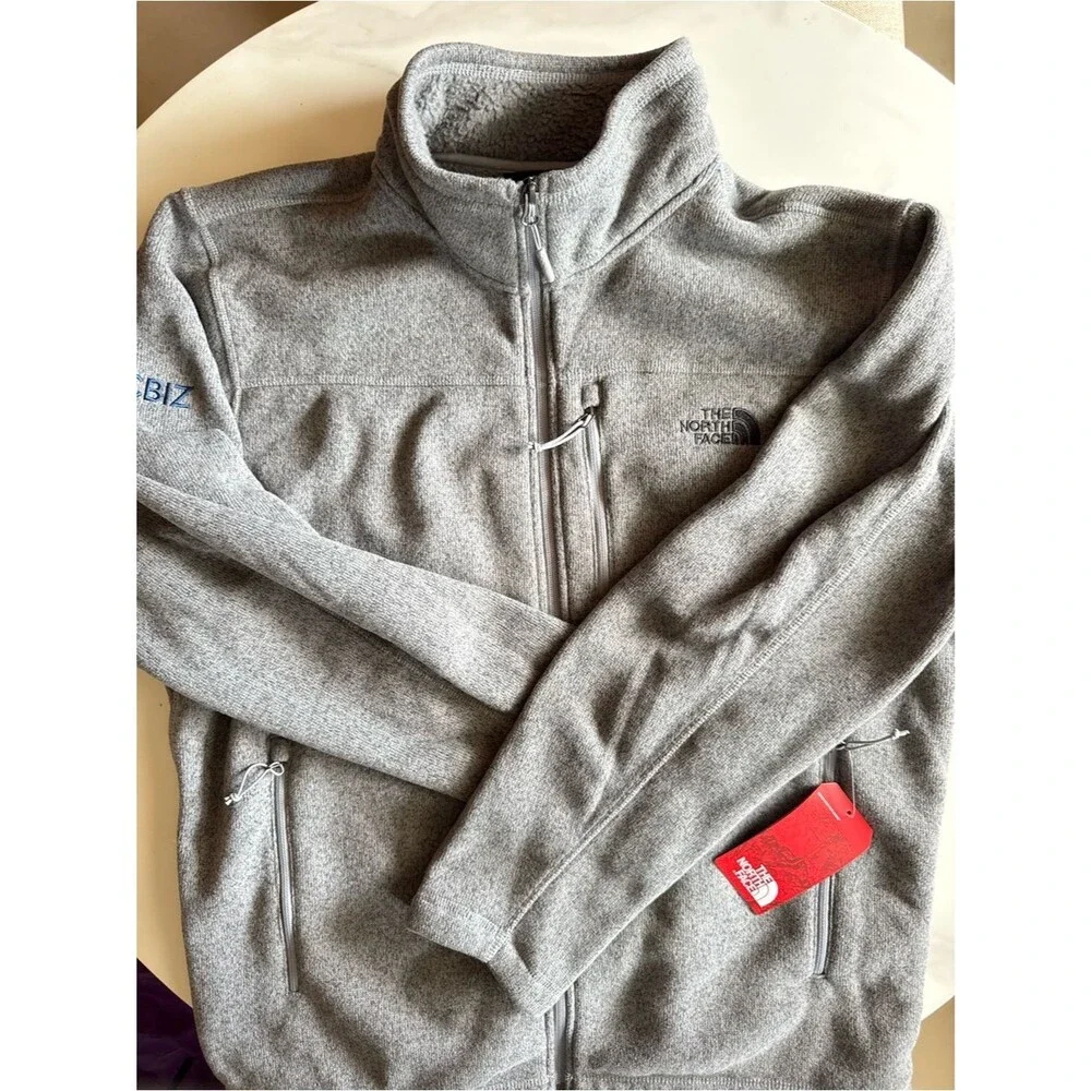 NWT The North Face Sweater Fleece Jacket XL Full Zip Gray